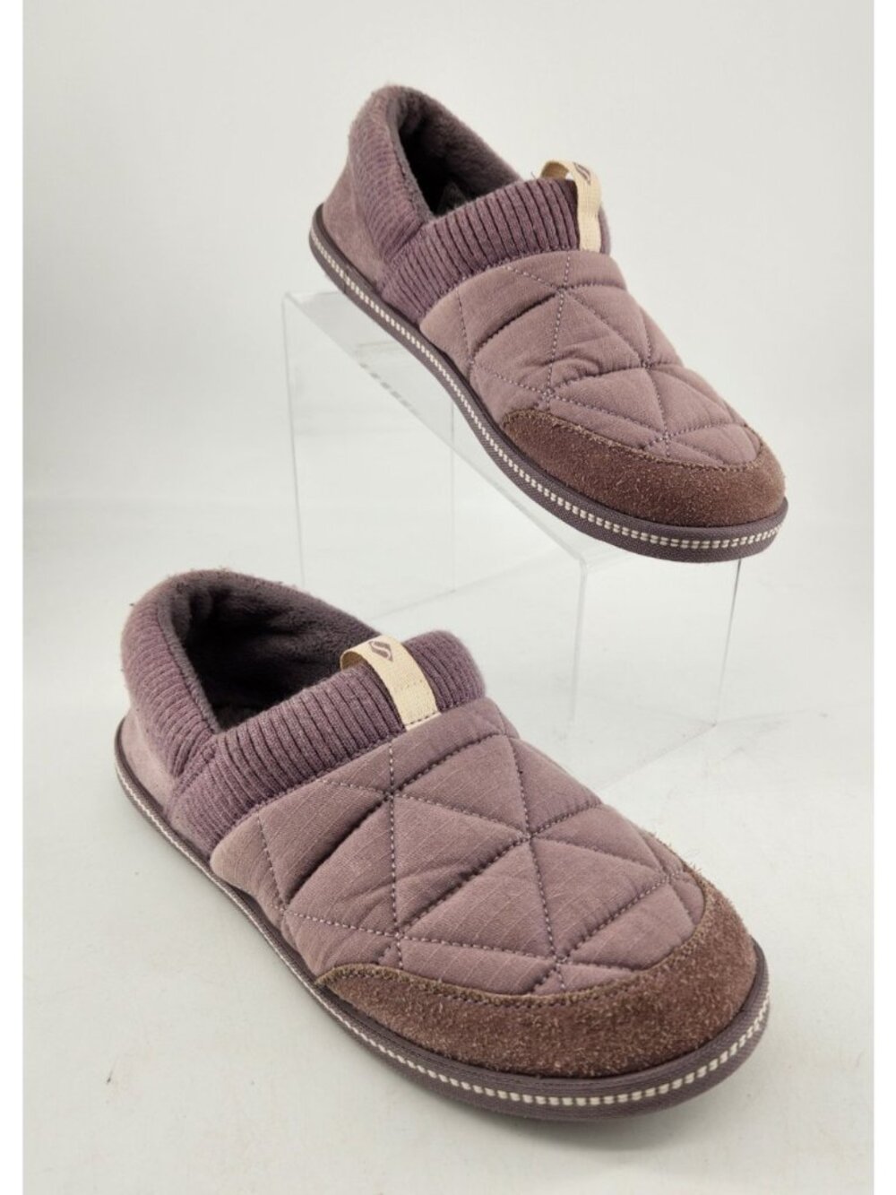 Skechers Women's‎ Size 9 Cozy Campfire Knit Mauve Purple Puffer Slippers 167218